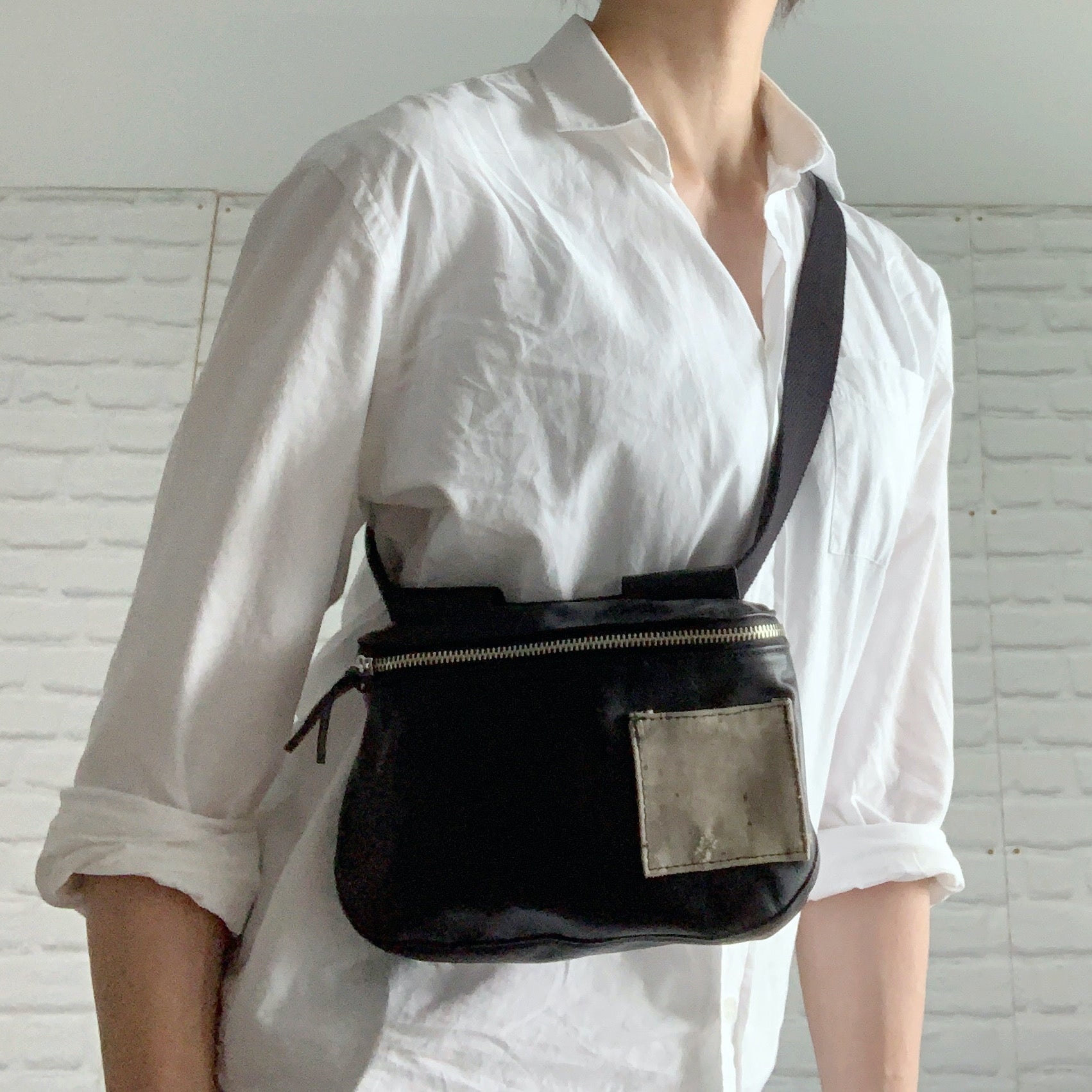 Fanny Pack Upcycled from Leather Jacket