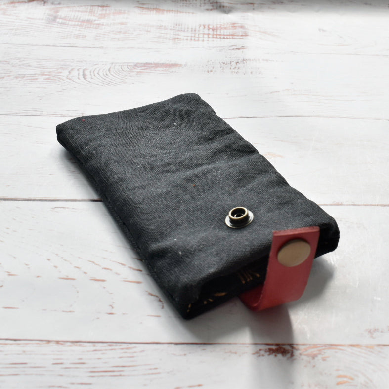 Waxed Canvas & Leather Glasses Case