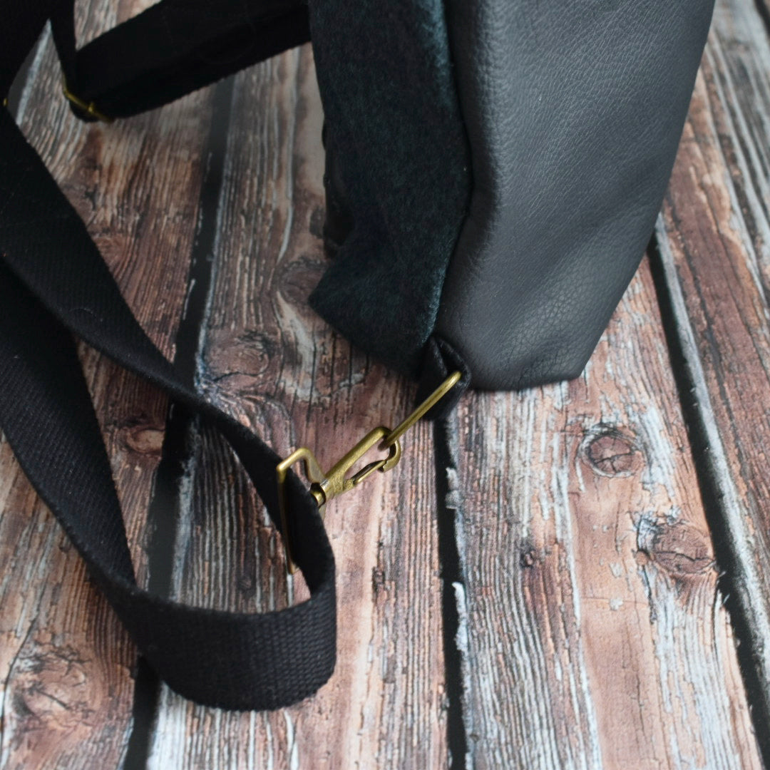 Mara Felt & Veg Tan Leather Backpack
