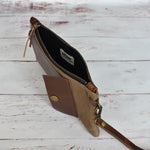 Load image into Gallery viewer, MUNC waxed canvas and veg tan leather pouch
